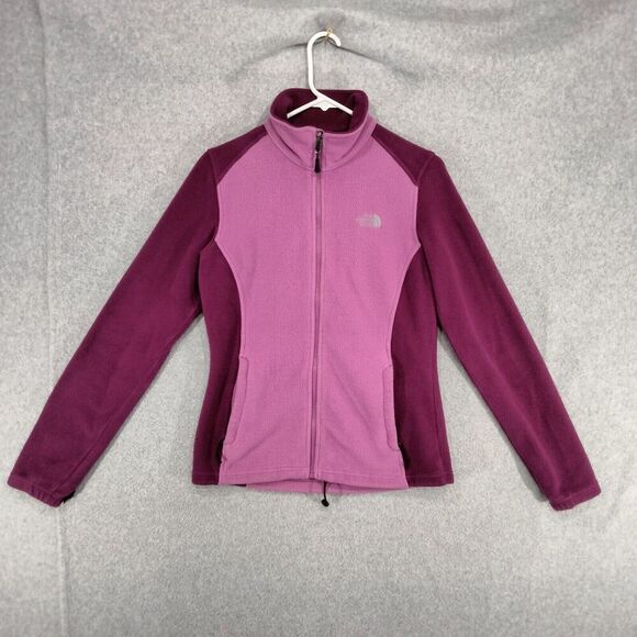 The North Face Full Zip Jacket Wmns S Fleece Pink Flash Dry Outdoor Lightweight - Picture 1 of 13